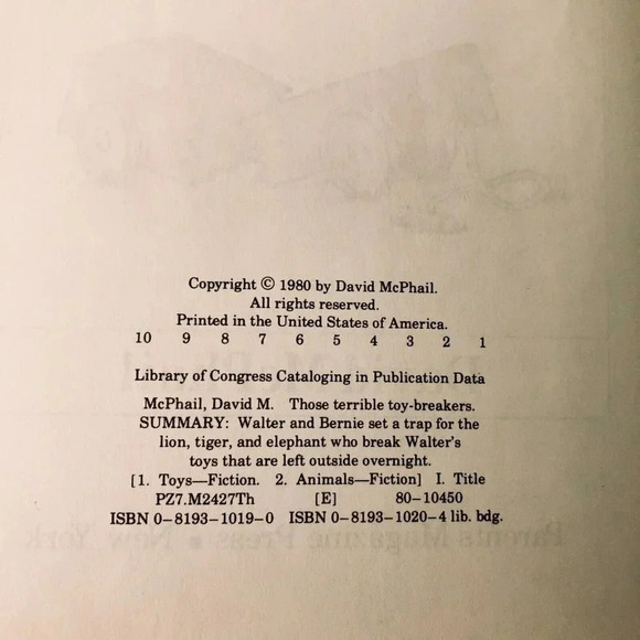 Vtg 1980 Those Terrible Toy Breakers HC David McPhail Parents Magazine - Picture 8 of 16